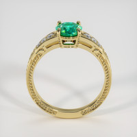 0.78 Ct. Emerald Ring, 18K Yellow Gold 3