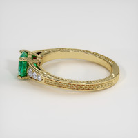 0.78 Ct. Emerald Ring, 18K Yellow Gold 4