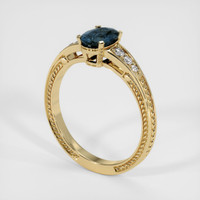 1.07 Ct. Sapphire Ring, 18K Yellow Gold 2