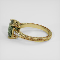 3.01 Ct. Greenish Blue Sapphire Ring, 18K Yellow Gold 4