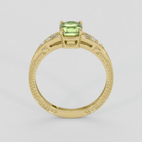 1.34 Ct. Yellowish Green Sapphire Ring, 18K Yellow Gold 3
