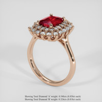 2.01 Ct. Ruby Ring, 14K Rose Gold 2