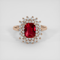 2.01 Ct. Ruby Ring, 18K Rose Gold 1