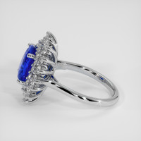 3.16 Ct. Blue Sapphire Ring, 14K White Gold 4