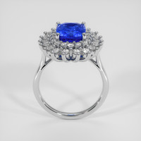 3.16 Ct. Blue Sapphire Ring, 18K White Gold 3