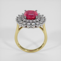 4.55 Ct. Ruby Ring, 18K White & Yellow 3