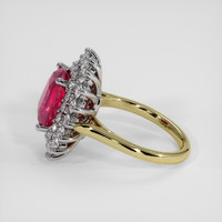 4.55 Ct. Ruby Ring, 18K White & Yellow 4