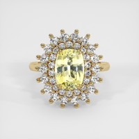 3.02 Ct. Yellow Sapphire Ring, 14K Yellow Gold 1