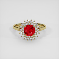1.62 Ct. Ruby Ring, 14K Yellow Gold 1