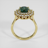 2.66 Ct. Bluish Green Sapphire Ring, 14K Yellow Gold 3