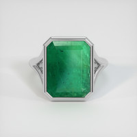 6.18 Ct. Emerald Ring, Platinum 950 1