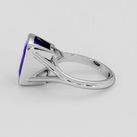5.25 Ct. Violetish Blue Tanzanite Ring, Platinum 950 4