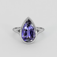 3.20 Ct. Purple Iolite Ring, Platinum 950 1