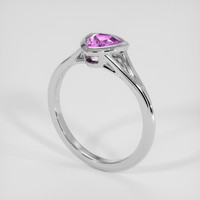 1.24 Ct. Purplish Pink Sapphire Ring, Platinum 950 2