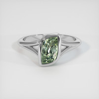 1.76 Ct. Green Sapphire Ring, Platinum 950 1