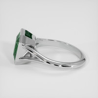 4.64 Ct. Bluish Green Sapphire Ring, Platinum 950 4