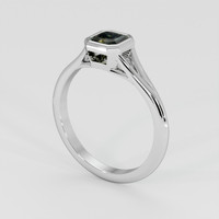 0.59 Ct. Yellowish Green Sapphire Ring, Platinum 950 2