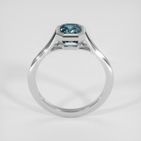 1.62 Ct. Greenish Blue Sapphire Ring, Platinum 950 3