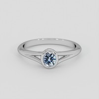 0.56 Ct. Blue Sapphire Ring, Platinum 950 1
