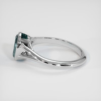 1.51 Ct. Greenish Blue Sapphire Ring, Platinum 950 4