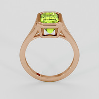 2.04 Ct. Yellowish Green Peridot Ring, 14K Rose Gold 3