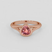 1.06 Ct. Padparadscha Sapphire Ring, 14K Rose Gold 1