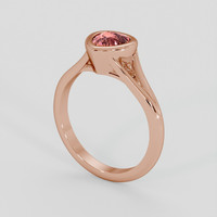 1.06 Ct. Padparadscha Sapphire Ring, 14K Rose Gold 2