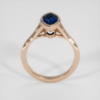 3.53 Ct. Blue Sapphire Ring, 14K Rose Gold 3