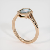 1.19 Ct. Bluish Green Sapphire Ring, 14K Rose Gold 2