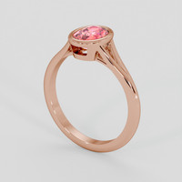 1.26 Ct. Padparadscha Sapphire Ring, 14K Rose Gold 2