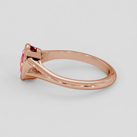 1.26 Ct. Padparadscha Sapphire Ring, 14K Rose Gold 4