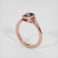 0.79 Ct. Purple Sapphire Ring, 14K Rose Gold 2