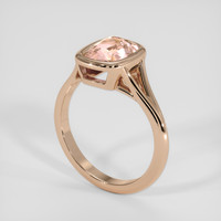 2.17 Ct. Peach Sapphire Ring, 14K Rose Gold 2