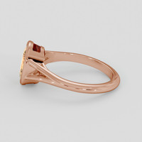 2.04 Ct. Peach Sapphire Ring, 14K Rose Gold 4