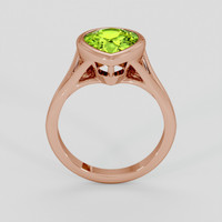 2.32 Ct. Yellowish Green Peridot Ring, 18K Rose Gold 3