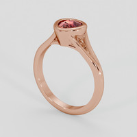 1.06 Ct. Padparadscha Sapphire Ring, 18K Rose Gold 2
