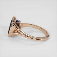 3.53 Ct. Blue Sapphire Ring, 18K Rose Gold 4