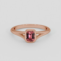 0.79 Ct. Padparadscha Sapphire Ring, 18K Rose Gold 1