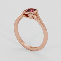 0.79 Ct. Padparadscha Sapphire Ring, 18K Rose Gold 2