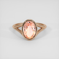 3.51 Ct. Padparadscha Sapphire Ring, 18K Rose Gold 1