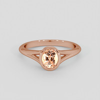1.02 Ct. Padparadscha Sapphire Ring, 18K Rose Gold 1