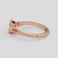 1.02 Ct. Padparadscha Sapphire Ring, 18K Rose Gold 4