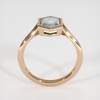 1.19 Ct. Bluish Green Sapphire Ring, 18K Rose Gold 3