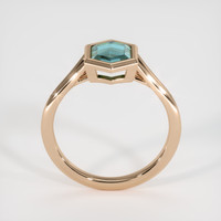 1.02 Ct. Bluish Green Sapphire Ring, 18K Rose Gold 3