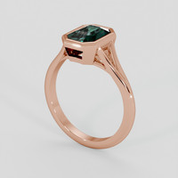 1.52 Ct. Bluish Green Sapphire Ring, 18K Rose Gold 2