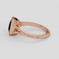 1.52 Ct. Bluish Green Sapphire Ring, 18K Rose Gold 4