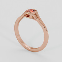 0.42 Ct. Padparadscha Sapphire Ring, 18K Rose Gold 2