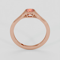 0.42 Ct. Padparadscha Sapphire Ring, 18K Rose Gold 3