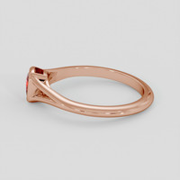0.42 Ct. Padparadscha Sapphire Ring, 18K Rose Gold 4