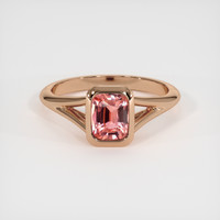 1.60 Ct. Padparadscha Sapphire Ring, 18K Rose Gold 1